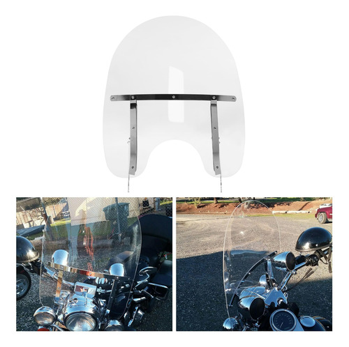 Parabrisas Desmontable 67,3 Cm X 58,4 Cm Para Harley Davidso