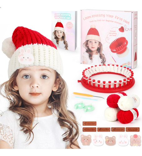 Katech Kit De Telar Para Tejer Gorro Para Aprender A Tejer, 