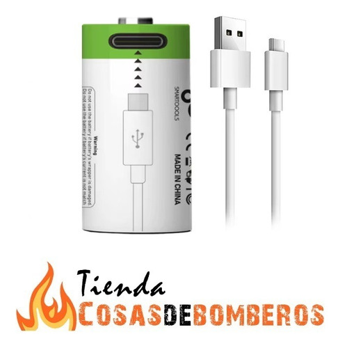 Paquete De 2 Pilas Recargables Cr123a Recargable Usb Tipo C