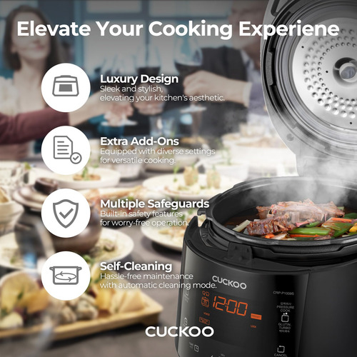 Arrocera Cuckoo Crp-p1009sb, 2,5 L, 10 Tazas, 12 Programas,