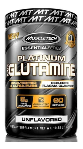 Suplemento Em Pó Muscletech Essential Series Glutamina Em Pote De 300ml
