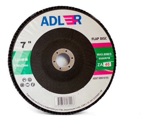 Disco Flap 7 Grão 40 60 80 Lixa Zircônia Alto Rendimento