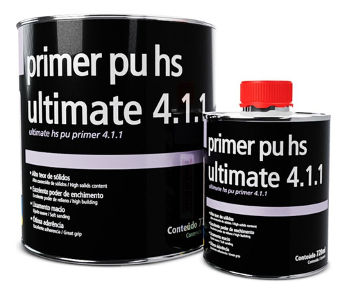 Primer Pu Hs Ultimate 4.1.1 E Catalisador 900ml Maxi Rubber 