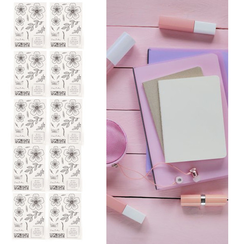 Sellos Transparentes Con Diseño De Hojas De Flores, 10 Unida