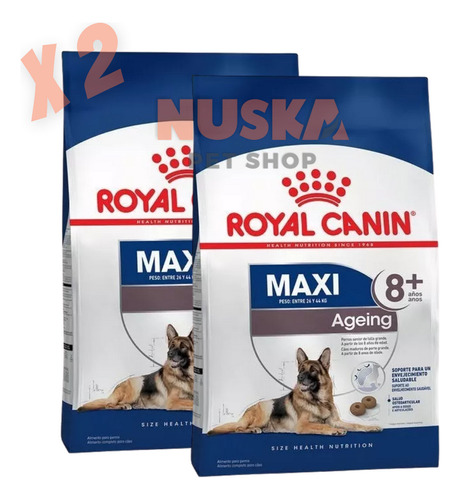 Royal Canin Maxi Ageing 8+ 15 Kg X 2 Unidades Edad Avanzada