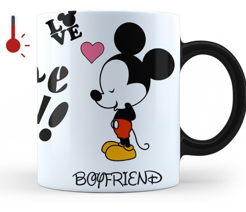 Imagen 3 de 7 de Taza Mágica Pareja Mickey Minnie + Gorras
