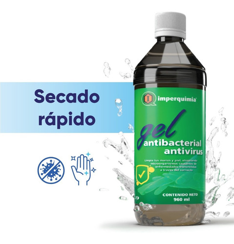 Imagen 5 de 8 de Gel Antibacterial 80% Alcohol / Hecho En México / 960 Ml