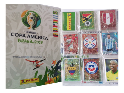 Set Completo Pegar Copa América Brasil Panini Más Tapa Dura