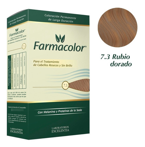 Farmacolor Kit Rubio Dorado N° 7.3 X 1 Estuche. De Fábrica.