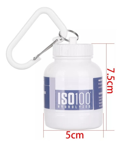 Kit 3 Botellas Portátiles Para Proteína 100 Ml Con Llavero 