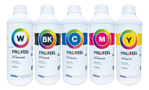 5 Litros Kit Tinta Dtf Inktec Plotter Ep I3200 Dx4 Dx5 Dx7
