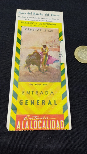 Boleto De Toros Plaza Del Rancho Del Charro Envío Gratis (Usado)