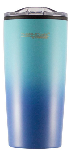 Mug Acero Inox Doble Color 460ml Color Azul