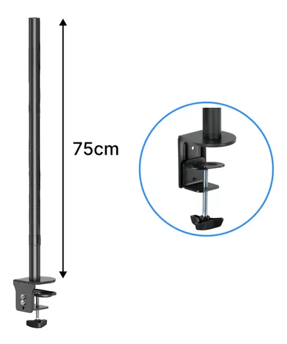 Poste 75cm Abrazadera Brazos Soporte Mesa Monitor Notebook