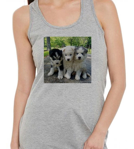 Musculosa Husky Siberiano Cachorros