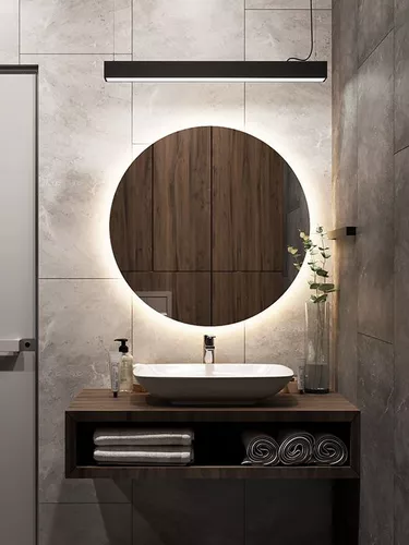 Espejo Luz Led 70 Cm Diam Redondo Para Baño Accesorios Caba