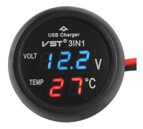 Termómetro Y Voltimetro Digital Automóvil 12 Y 24 V | Dfast