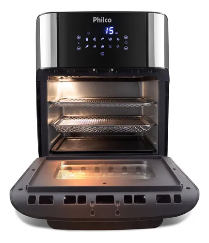 Fritadeira Elérica Air Fryer Oven Philco Pfr2200 12 litros 4 Em 1 1800w Cor Preta