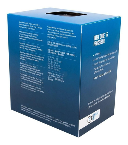 Processador Core I5 7400 3.0 Ghz (3.5 Ghz Frequência Máxima)