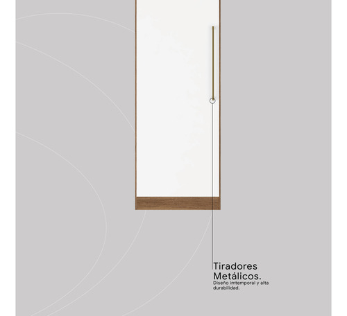Closet Ropero 1 Puerta Con Repisas Color Blanco/café
