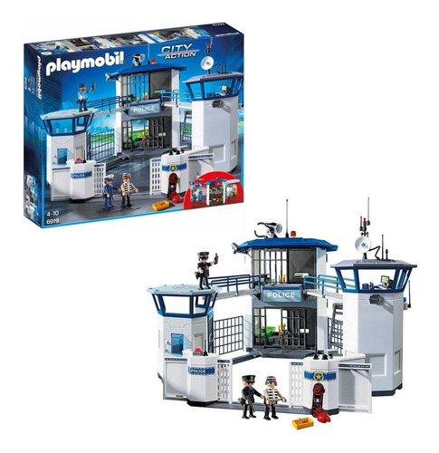 Playmobil 6919 Comisaria De Policía Con Prisión City Action