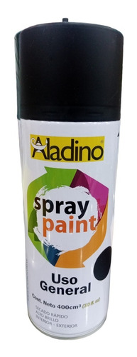 Spray Pintura En Aerosol De 400ml Color Negro Aladino