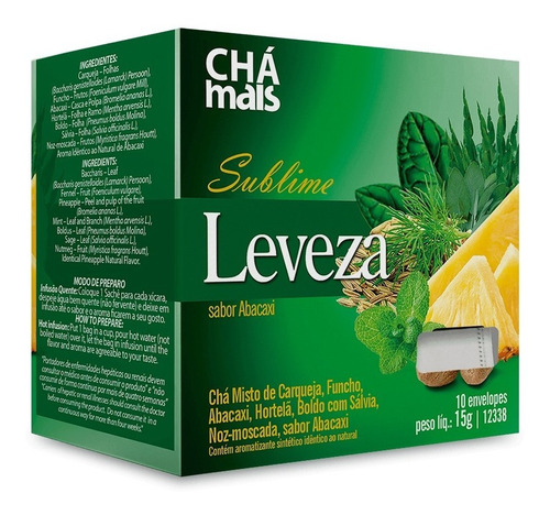 Cha Misto Sublime Leveza 10p 15g Abacaxí Sálvia Hortelã