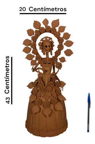Catrina De Barro Con Venado Capula Michoacán