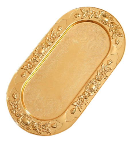 Plato Dorado Para Fruta, Plato De Postre, Adorno De Lujo,