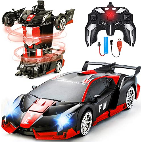 Transform Rc Car Robot, 2.4ghz 1:18 Recargable Control Remot