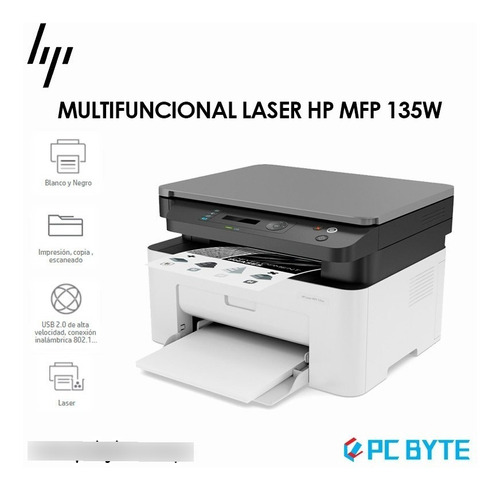  Impresora Multifuncional Láser Hp Mfp Laserjet M135w T