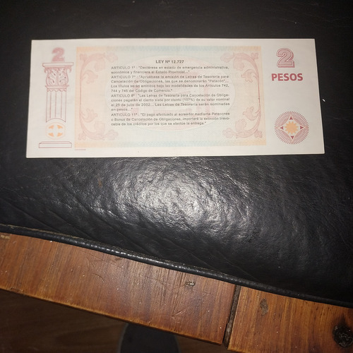 Bono Billete $2 Dos Patacones Sin Circular