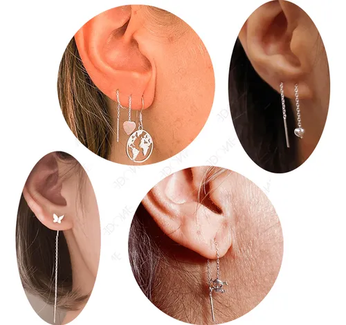 Aros colgantes de cadenas sale