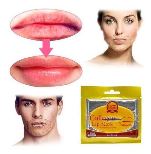 Imagen 3 de 4 de Mascarilla Colágeno Labios Anti-edad Hidrata Suaviza 2043