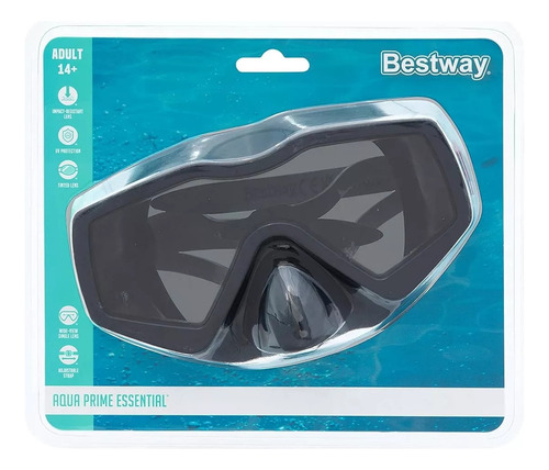 Mascara De Buceo Bestway + 14 Años Negra Int 22056