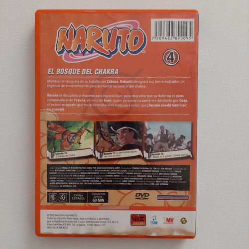Naruto Dvd Original- Volumen 4 Y 5 (Usado)