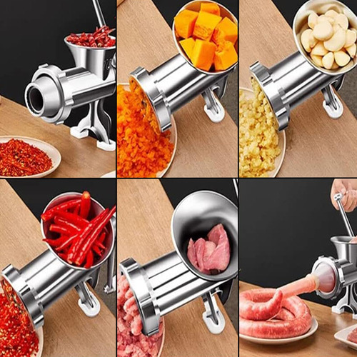 Moedor De Carne Cam2 Heavy Duty Manual Em Aço Inoxidável #10