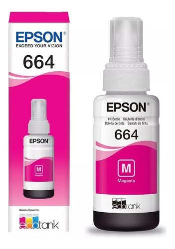 Botella De Tinta Epson T664 Original Magenta L210 L355 L380