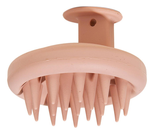 Masajeador De Cuero Cabelludo De Silicona Cepillo De Rosa