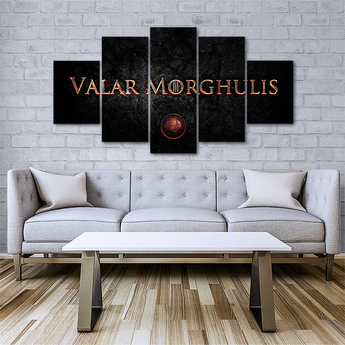 Quadro Decorativo Mosaico Mdf Valar Morghulis 115x60cm