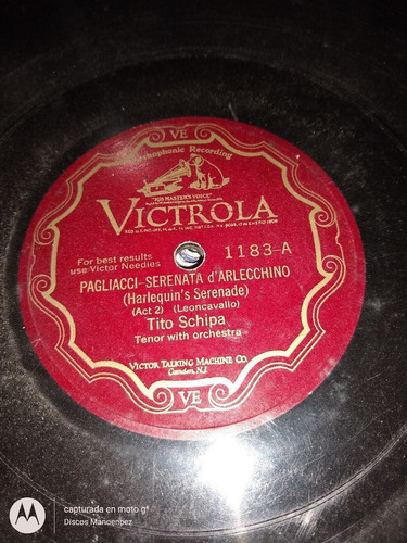 Pasta Tito Schipa Victrola C103