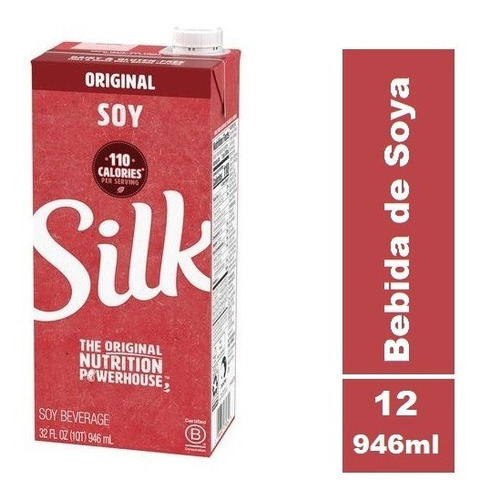 Leche De Soya  Silk Original 12x - Unidad a $223200