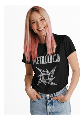 Polera Unisex Metallica Musica Rock Estrella Algodon Estampa