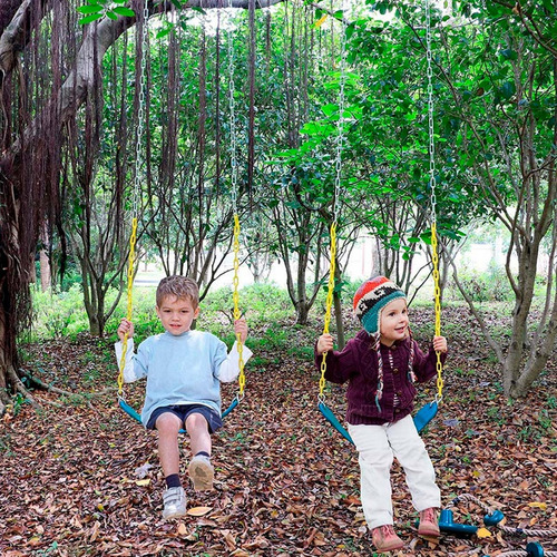 Columpio Para Niños Juegos Infantiles Jardín Exterior 2pzs Rosa