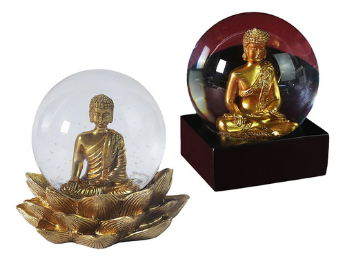 2x Estatua De Buda Figuritas Brillantes Escultura Yoga