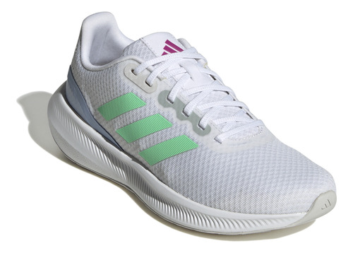 Tenis Dama adidas Runfalcon 3.0 Blanco Deportivo Running Entrenamiento Cintas Ajustables Para Mujer