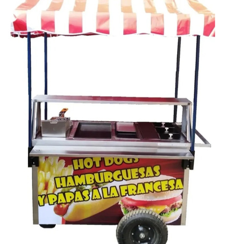 Carro De Hot Dog En Acero Inoxidable Modelo F