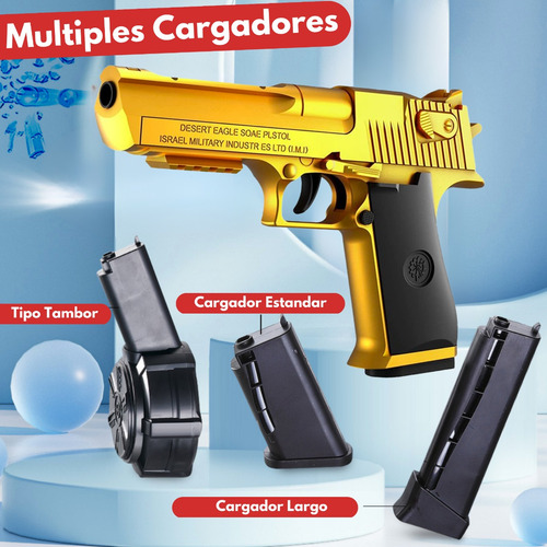 Pistola De Hidrogel Automática Desert Eagle Magnum Tambor