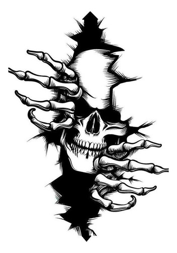 Tatuaje temporal Portal Caveria Morte Darkness