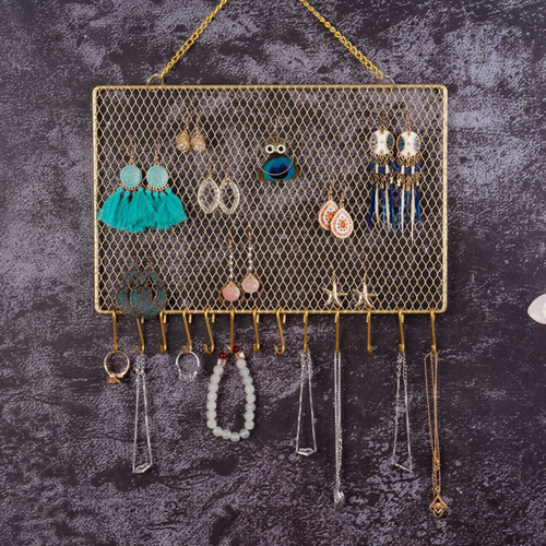 Soporte Rejilla Rectángulo Anillo Pendiente Pulseras